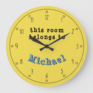 Personalized Choose Your Own Color Large Clock