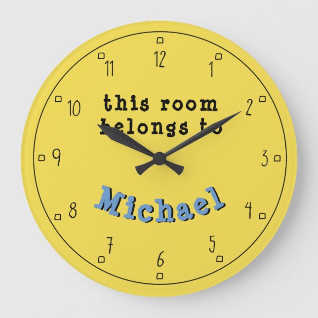 Personalized Choose Your Own Color Large Clock (Front)