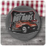 Personalized Chopped Red Hot Rod Coupe Speed Shop Paper Plates