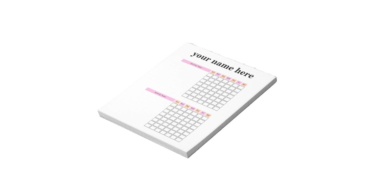 Personalized Chore Chart Notepad | Zazzle