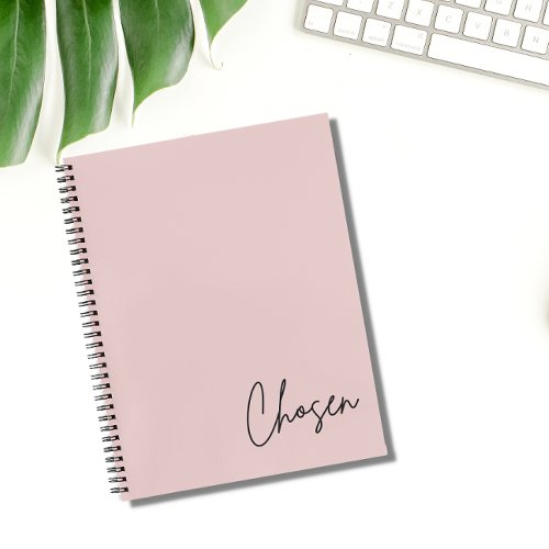 Personalized Chosen Minimalist Blush Christian Notebook