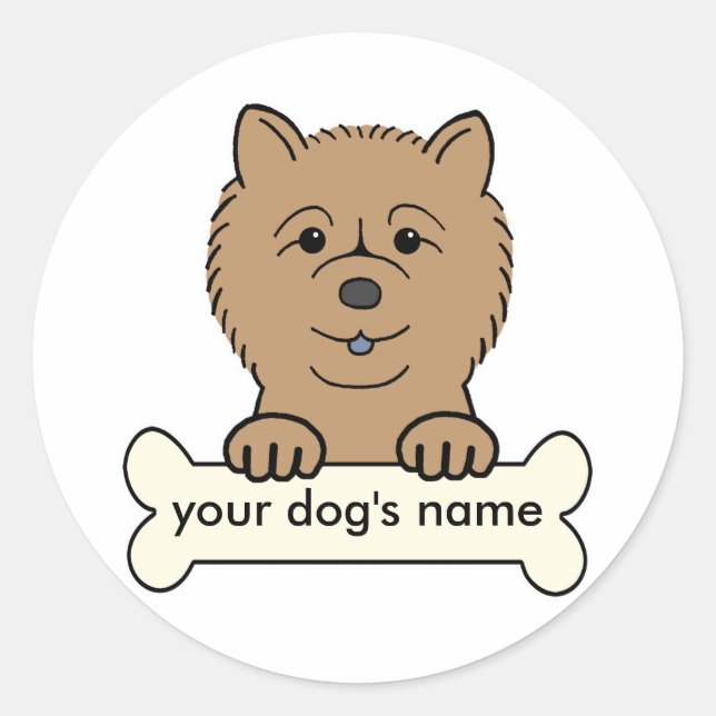 Personalized Chow Chow Classic Round Sticker (Front)
