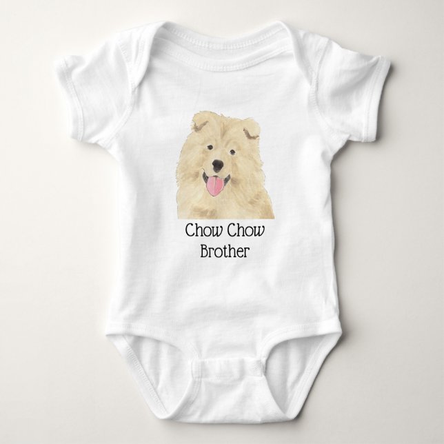 Personalized Chow Chow Dog Baby Bodysuit (Front)