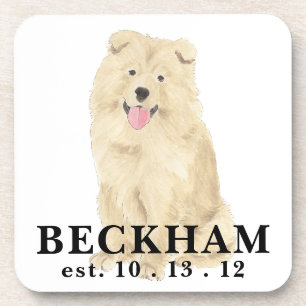 Personalized Chow Chow Dog Beverage Coaster