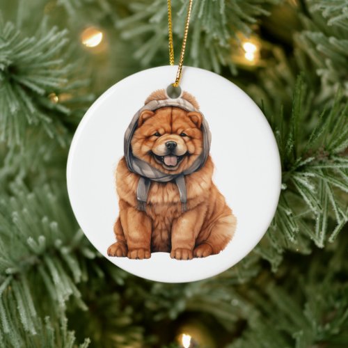 Personalized Chow Chow Dog Ceramic Ornament