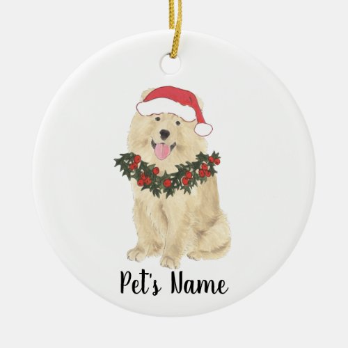 Personalized Chow Chow Dog Ceramic Ornament