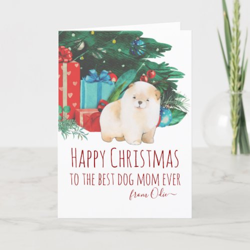 Personalized Chow Chow Mom Christmas Holiday Card