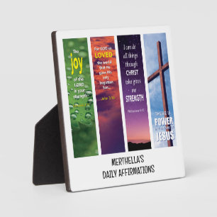 Personalized Christian BIBLE AFFIRMATIONS Plaque