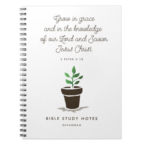 Personalized Christian Bible Study Notebook