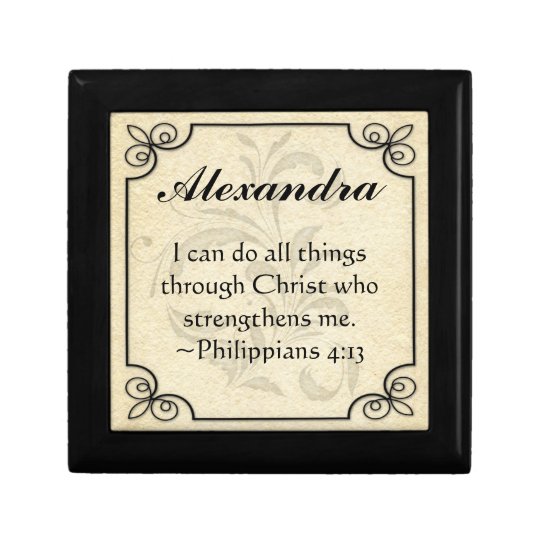 Personalized Christian Bible Verse Keepsake Box