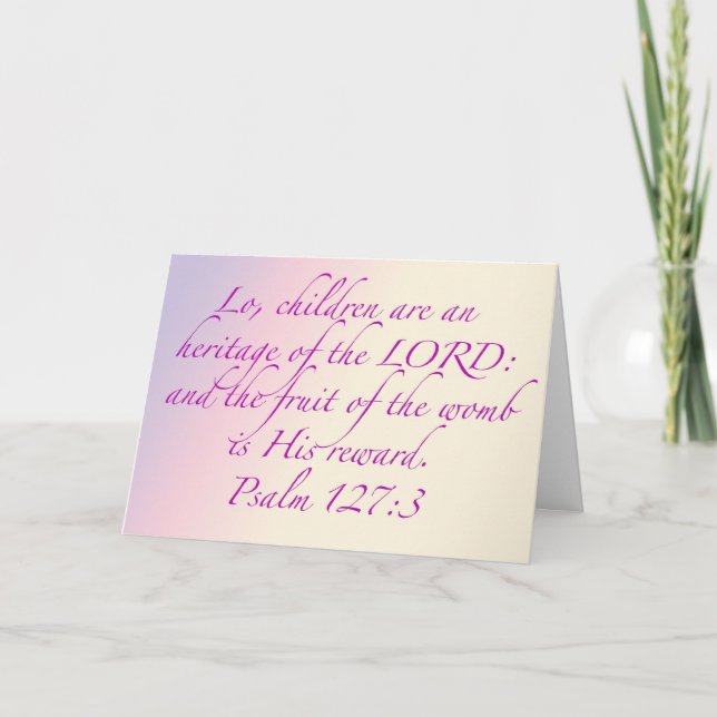 Personalized Christian Birth Announcement (Front)