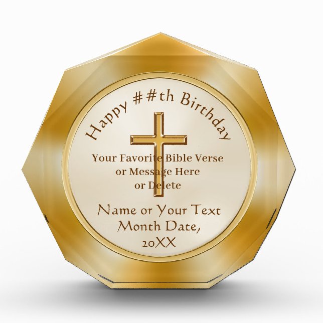 Personalized, Christian Birthday Gifts for Him (Front)