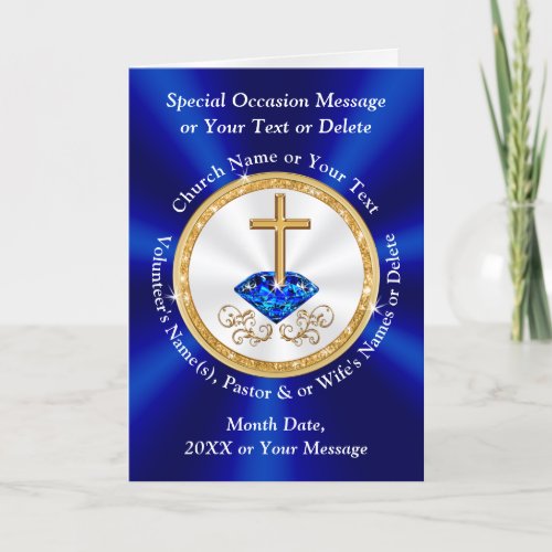 Personalized Christian Cards for Pastors Wife 