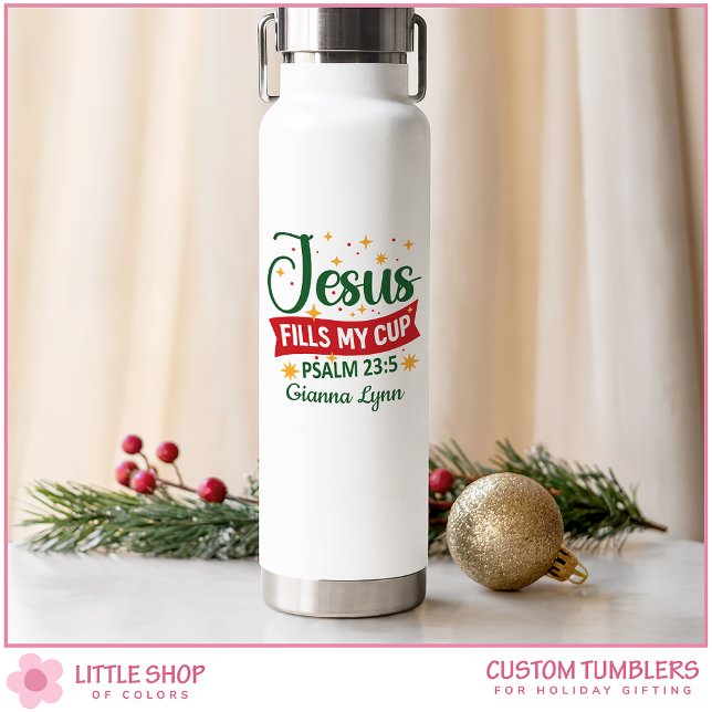 Personalized Christian Christmas Design Water Bottle (Creator Uploaded)