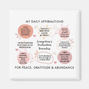 Personalized Christian Daily Affirmations Quotes Magnet