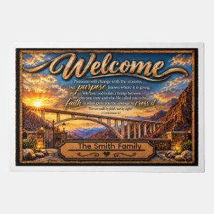 Personalized Christian Faith Bridge Welcome Doorma Doormat