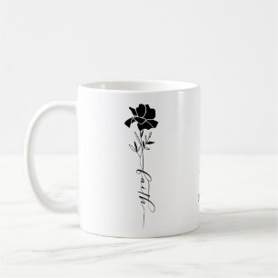 Personalized Christian Faith Floral Coffee Mug