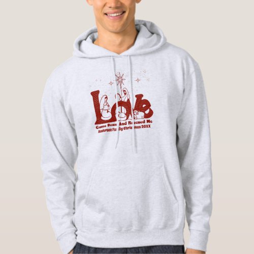 Personalized Christian Family Christmas Nativity Hoodie
