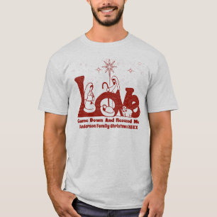 Personalized Christian Family Christmas Nativity T-Shirt