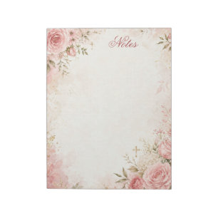Personalized Christian Floral Notepad