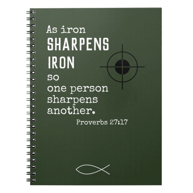 Personalized Christian Gifts for Men-Green Leather Notebook (Front)