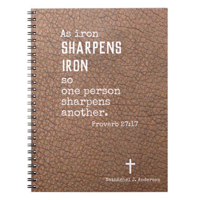 Personalized Christian Gifts for Men- Proverbs Not Notebook (Front)