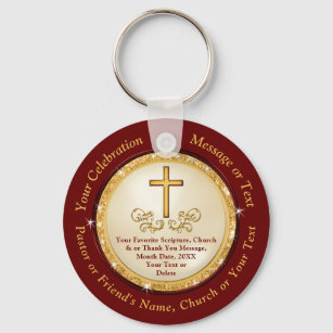 Personalized Christian Gifts for Pastor, Friends Keychain