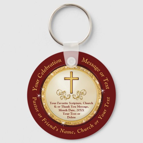 Personalized Christian Gifts for Pastor Friends Keychain