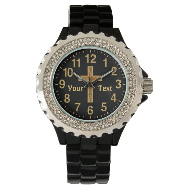 Personalized Christian Gifts for Women Cross Watch (Front)