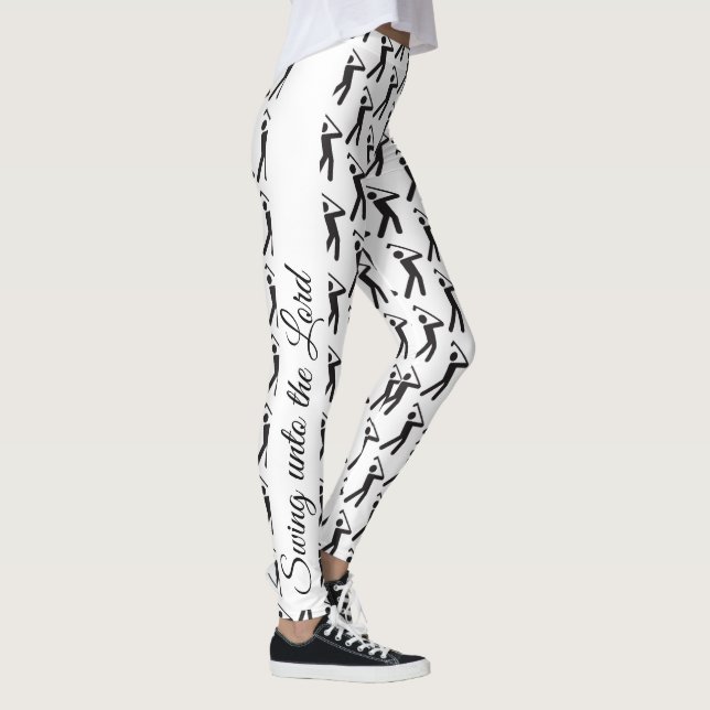 Personalized CHRISTIAN GOLFER Swing Unto The Lord Leggings (Right)