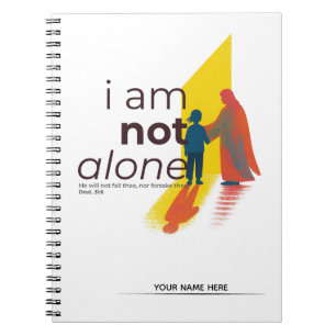 Personalized Christian Journal I Am Not Alone
