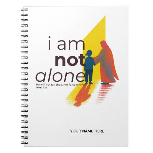 Personalized Christian Journal I Am Not Alone