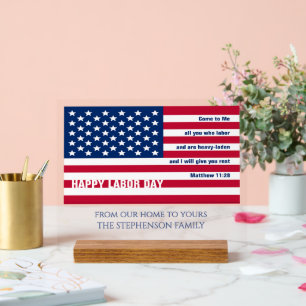 Personalized Christian LABOR DAY Acrylic Sign