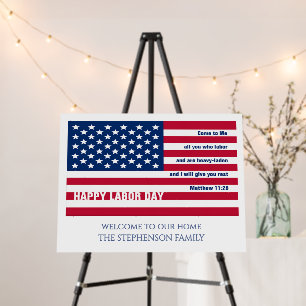 Personalized Christian LABOR DAY Foam Board