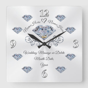 Personalized Christian Marriage Gifts Online Square Wall Clock