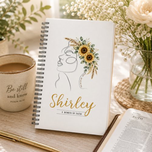 Personalized Christian My God, Your God Sunflower Notebook