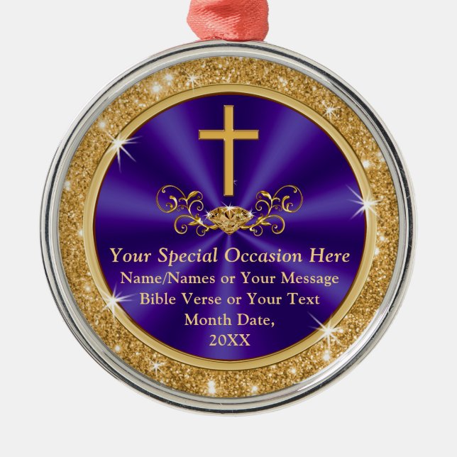 Personalized, Christian Ornaments for Any Occasion (Front)