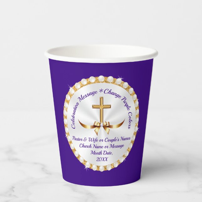 Personalized Christian Paper Cups for ANY OCCASION (Back)