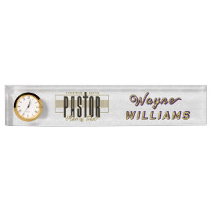 Personalized Christian Pastor Desk Nameplate