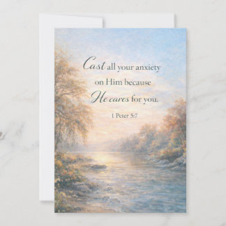 Personalized Christian Scripture Encouragement  Holiday Card
