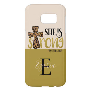 Personalized Christian She Is Strong Proverbs 31 Samsung Galaxy S7 Case