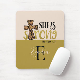 Personalized Christian She Is Strong Proverbs 31 Mouse Pad