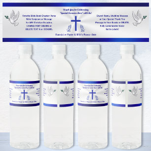 Personalized, Christian Water Bottle Stickers, Label