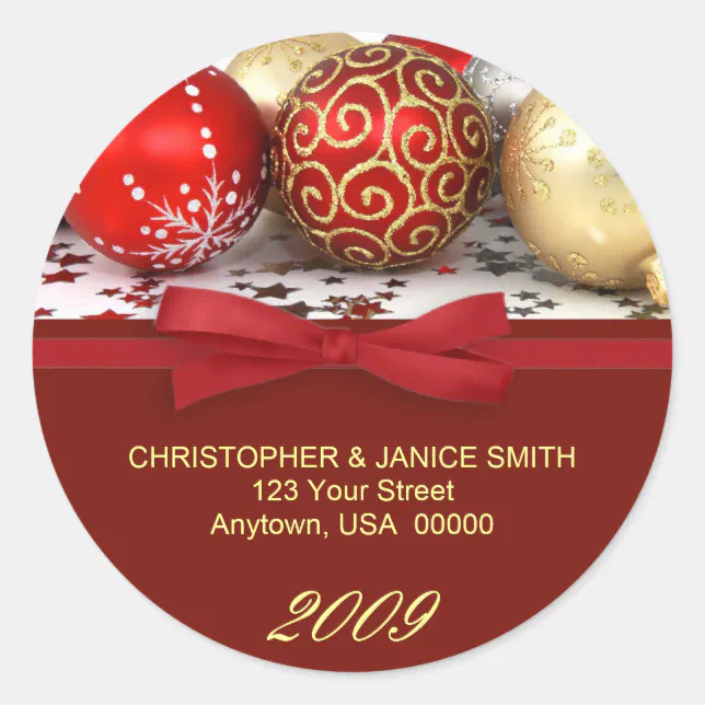 Personalized Christmas Address Labels Zazzle