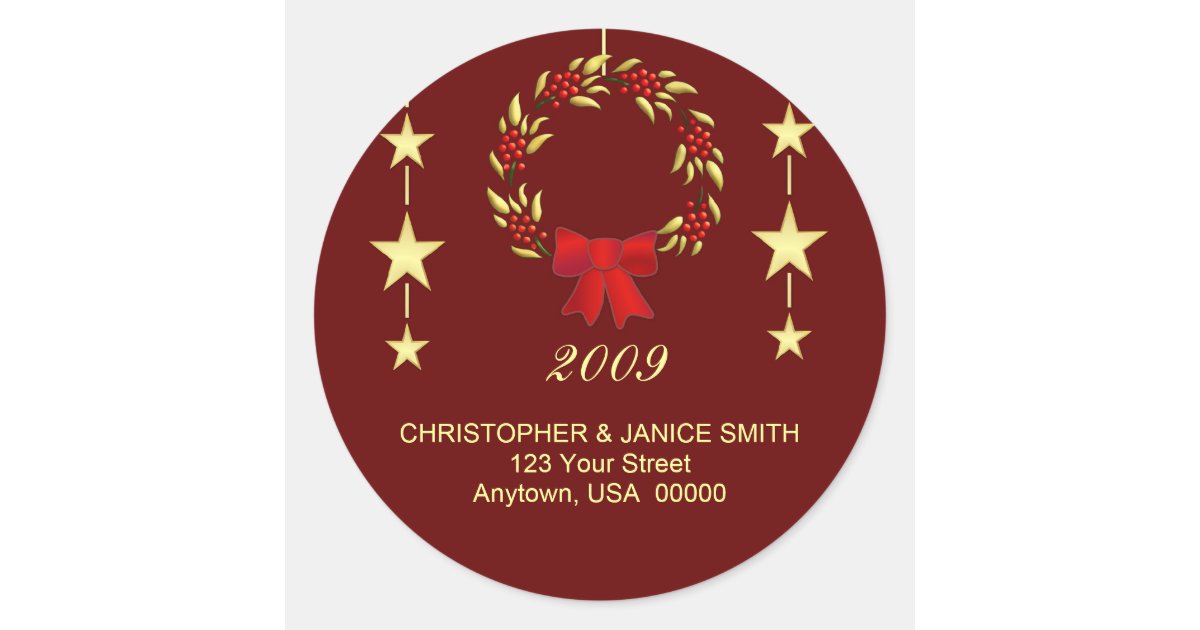 Diy christmas address labels