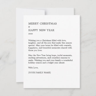 Personalized Christmas and new year Holiday Card