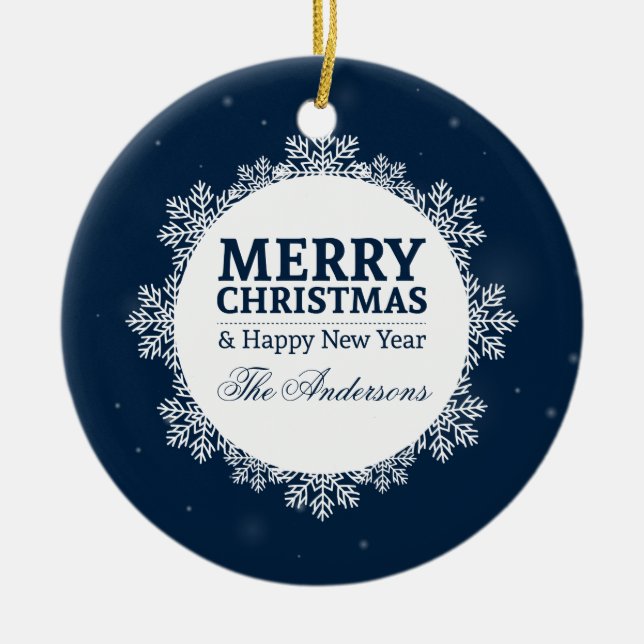 Personalized Christmas and New Year | Ornament (Front)