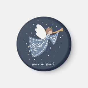 Personalized Christmas Angel Holiday Peace Earth Magnet