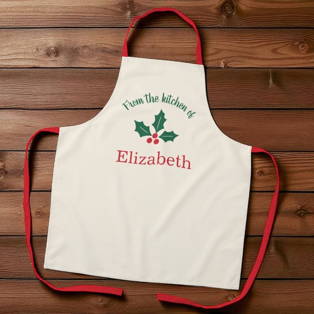 Personalized Christmas Apron From the Kitchen of (Creator Uploaded)
