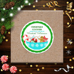 Personalized Christmas Baked Goods Classic Round Sticker<br><div class="desc">Festive and fun Christmas stickers for all your homemade goodies</div>